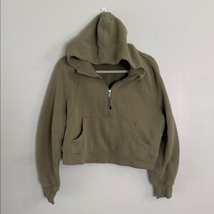 Lululemon Cropped Hooded Sweatshirt with Embroidered Logo